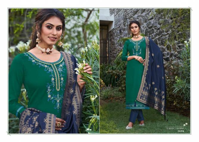 Kessi Virasat 9  Latest Fancy Khatli Work Designer Jam Silk Dress Material Collection